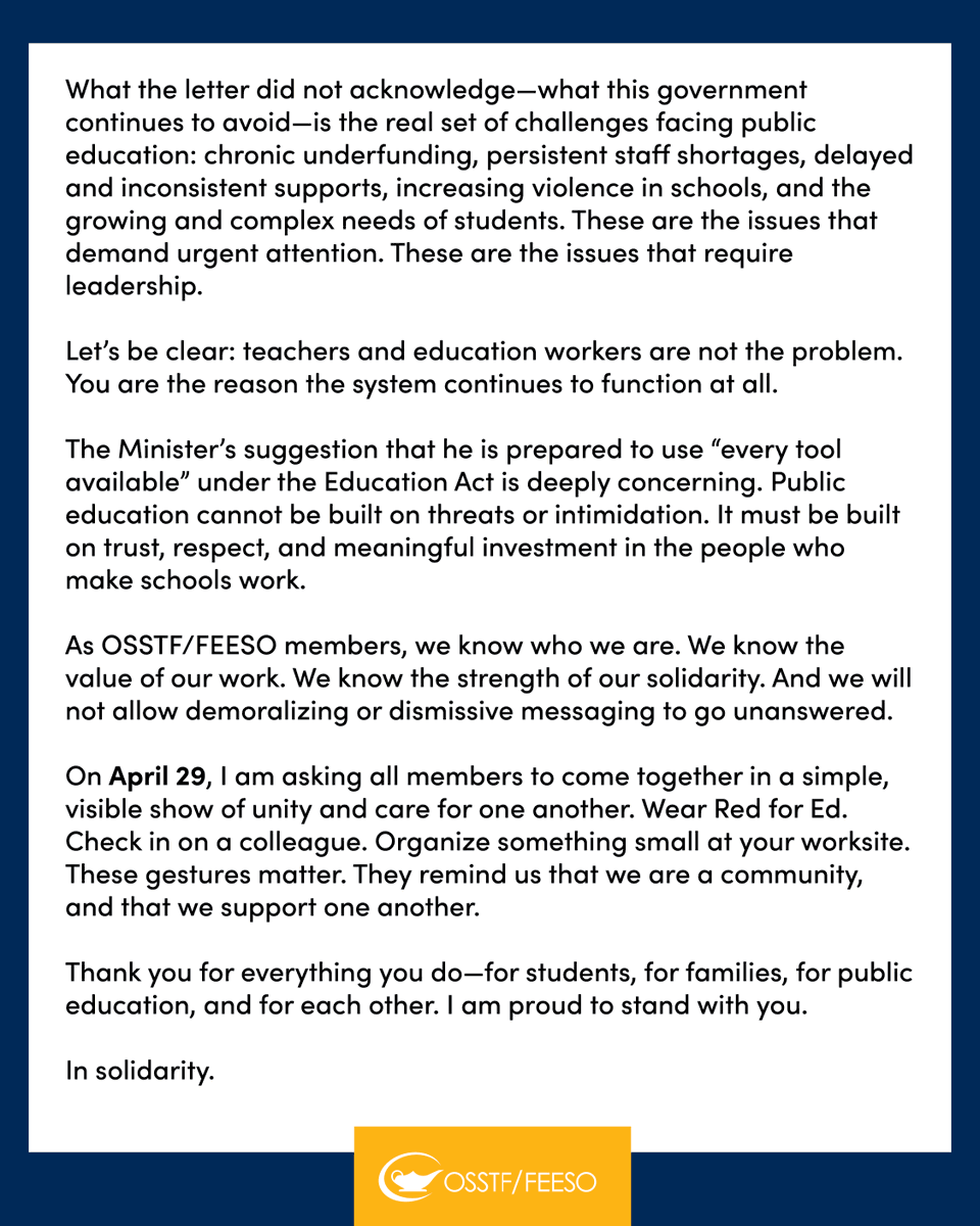 OSSTF Communications tweet media