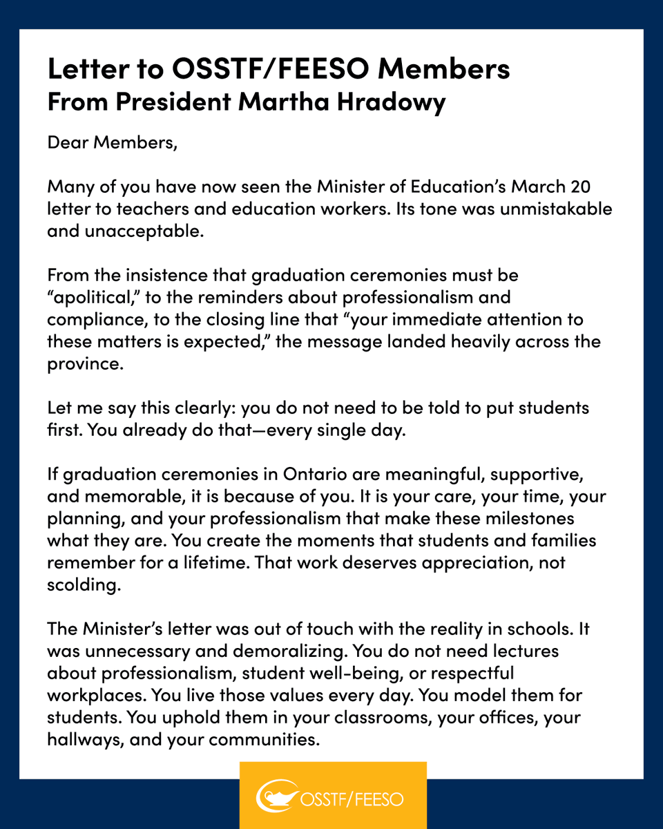 OSSTF Communications tweet media