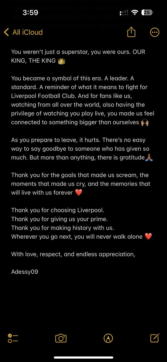 Adessy09's tweet photo. Letter to @MoSalah 

YNWA ❤️ https://t.co/cPEXqmVi6c