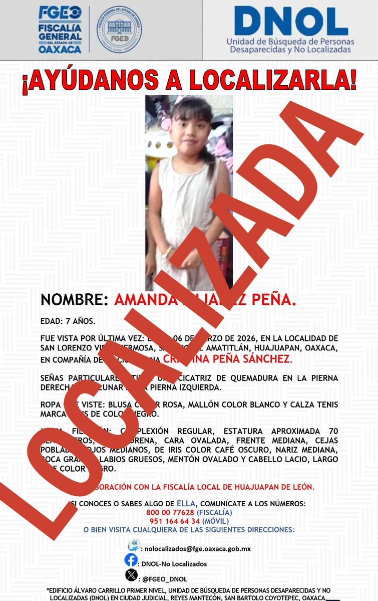 Unidad de Búsqueda de Personas No Localizadas tweet media