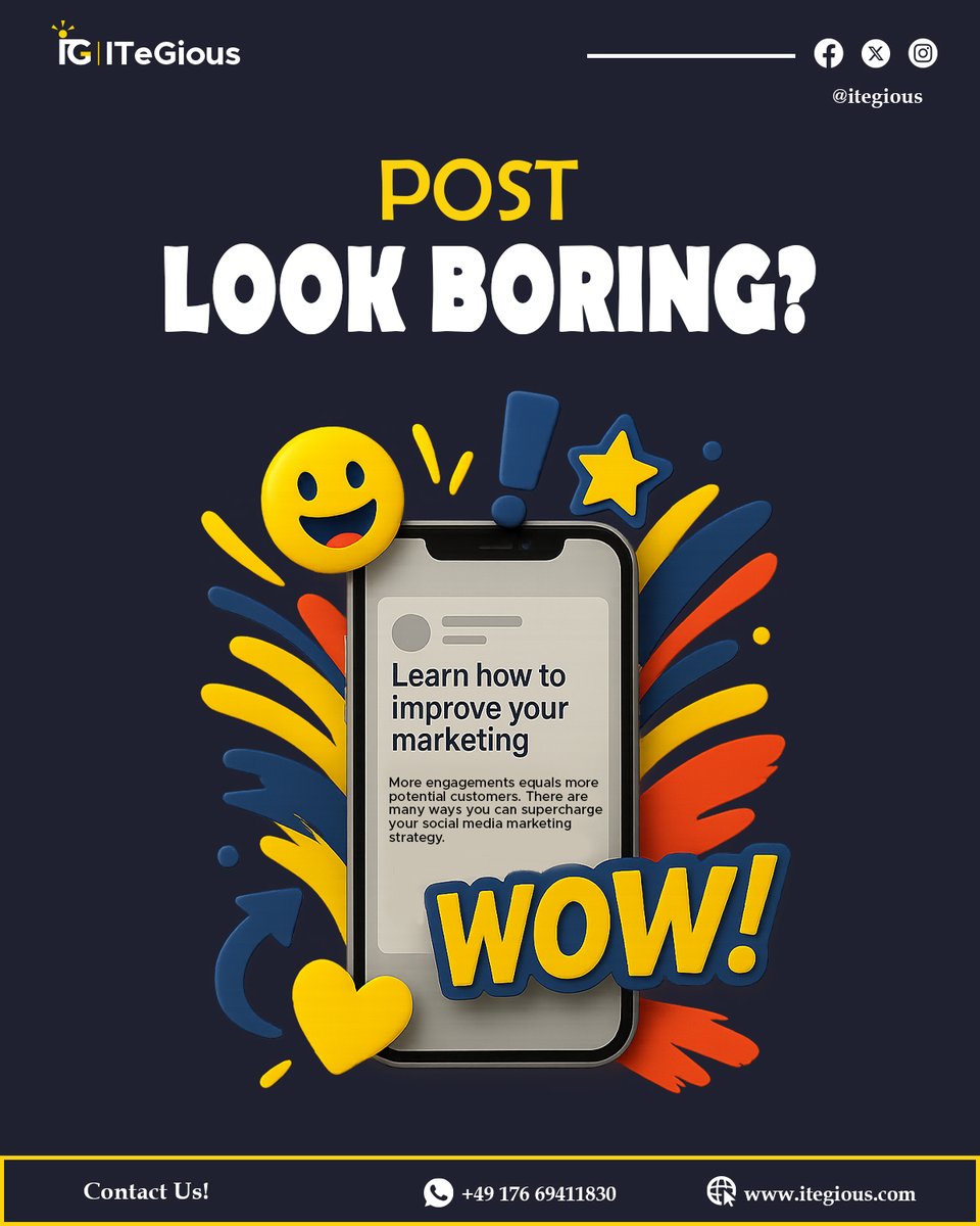 ITeGious1's tweet image. Stiff, boring content doesn't just fail to engage it actively pushes people away. Bring the energy. Bring the color. Bring the WOW. We create content so alive, so full of personality, that your audience follows you just for the joy of it.

Contact us : +49 176 69411830

#ITeGious