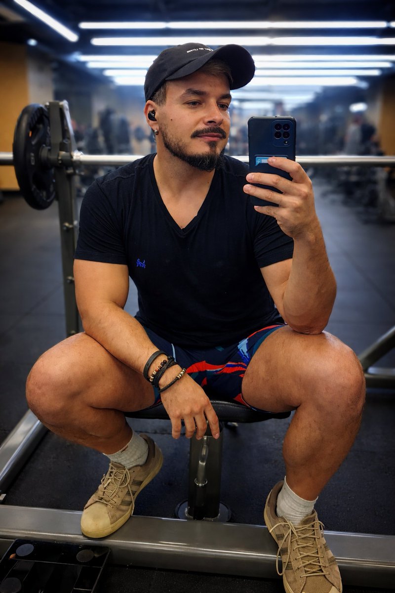 alexandrefon22's tweet photo. “Espelho da academia me ilude mais que o sonho do shape.” https://t.co/12HAJtsZMK
