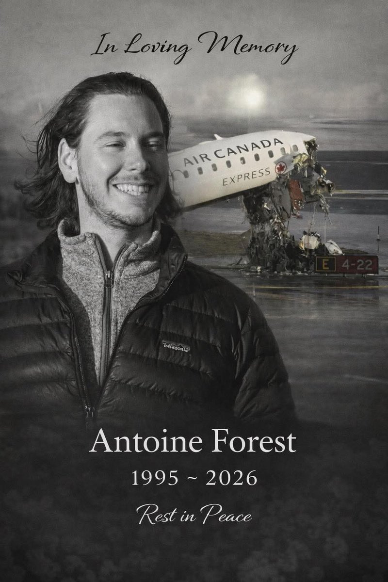 Joesphpqb's tweet photo. RIP Antoine Forrest and Mackenzie Gunther. It's a shame how it happened. Understaffed and overworked airlines. #aircanada #flight646 #Laguardia #RIP https://t.co/waLTNIWQhs