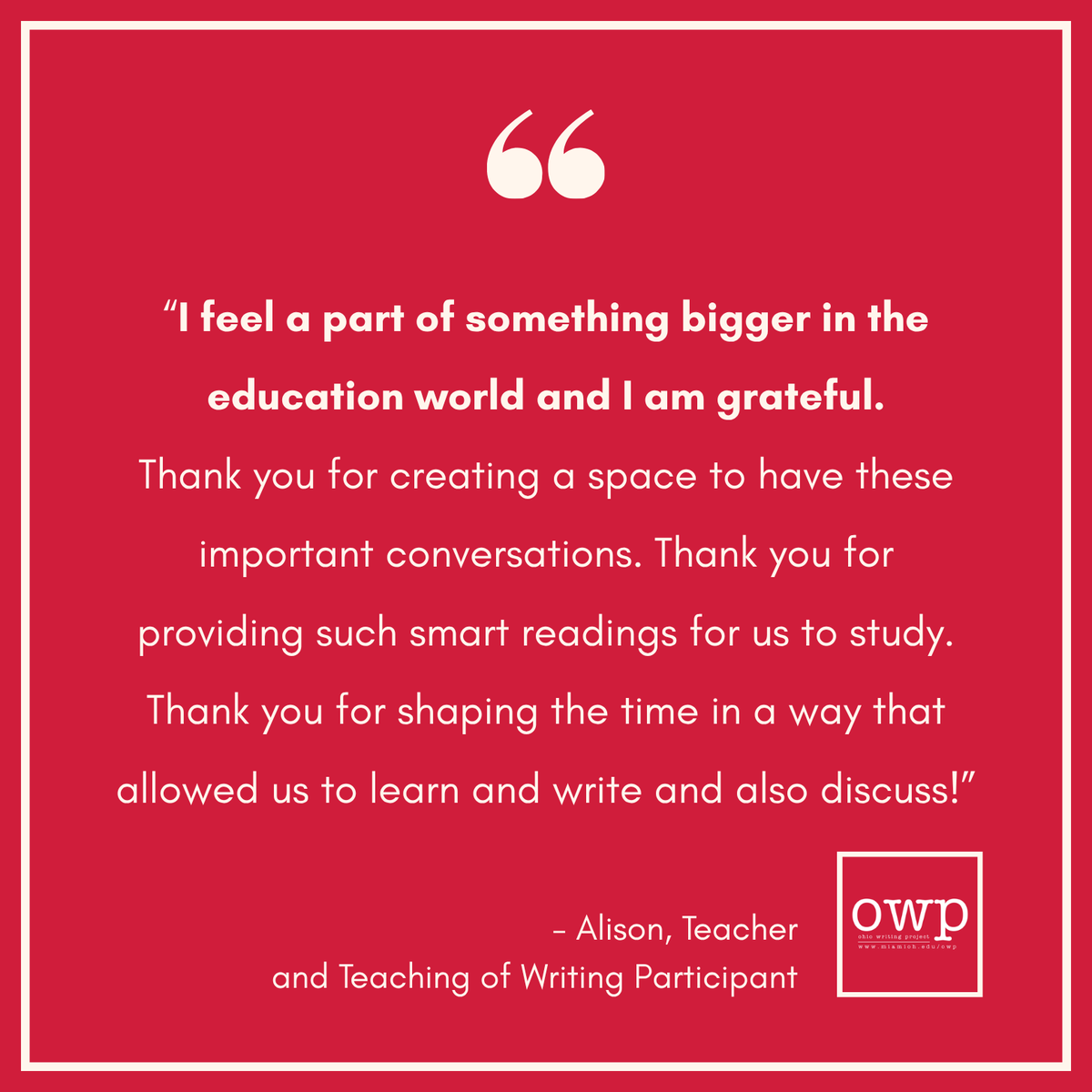 Ohio Writing Project tweet media