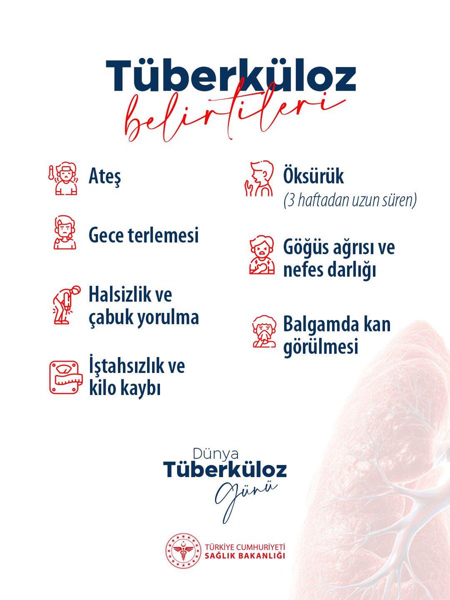 Halk arasında verem ismiyle bilinen tüberküloz, “mycobacterium tuberculosis” bakterisinin neden olduğu solunum yoluyla bulaşan bir hastalıktır. 

#DünyaTüberkülozGünü
#kozlukdevlethastanesi