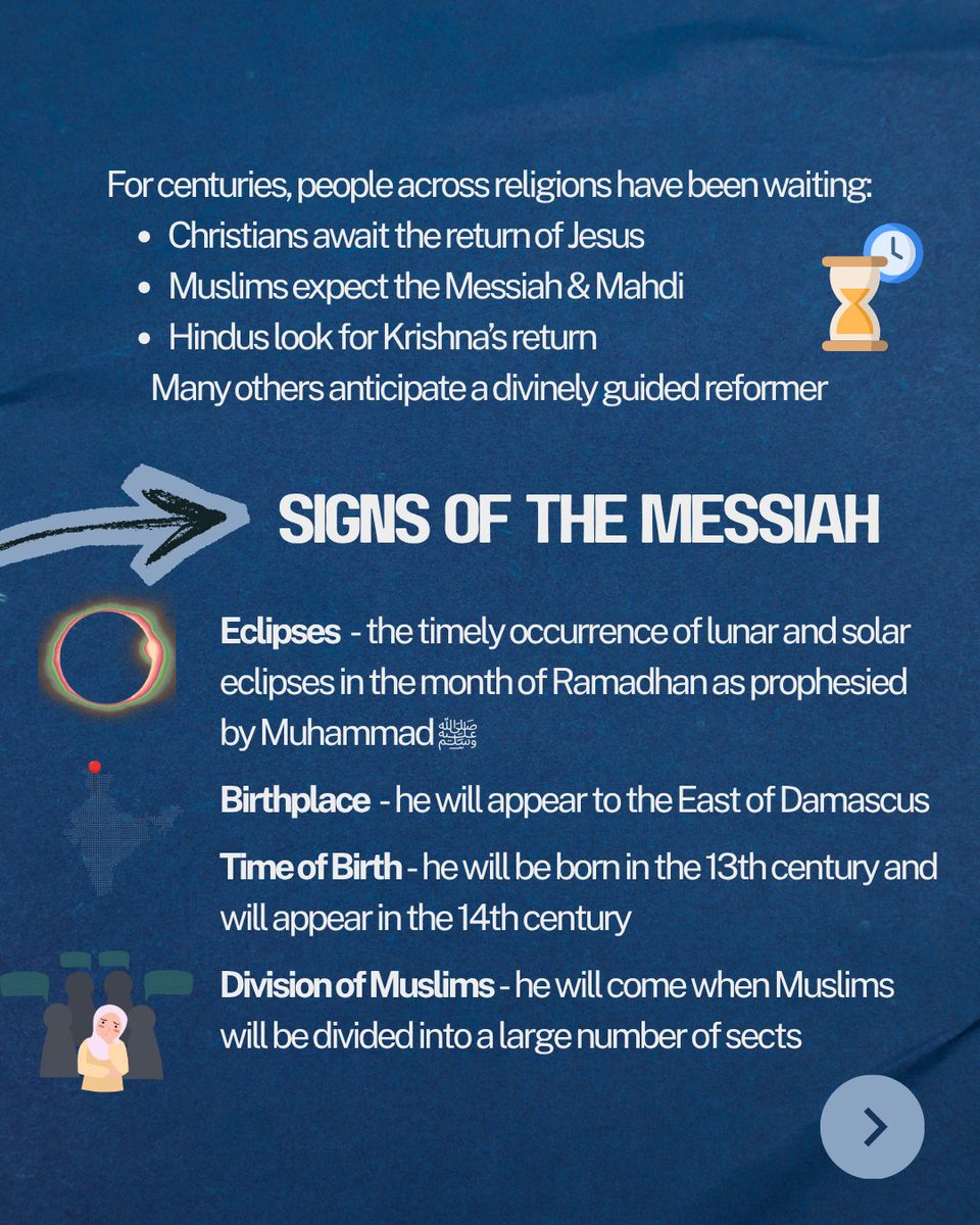 LajnaCanada's tweet photo. Has the Messiah come?
137 years ago, a claim was made that changed history.
Across faiths, humanity has long awaited a divinely guided reformer—one who would unite, revive, and restore morality, justice, and peace.
#MasihMaudDay #MessiahHasCome #PromisedMessiah https://t.co/HucpH9w4Lm