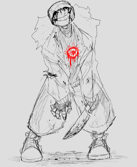 rovin01s's tweet photo. lil sketch
im thinking about drawing something of killer 
related to Hatred

#killersans https://t.co/9m8yGxBL73