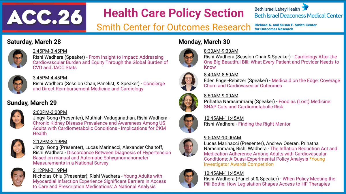 SmithBIDMC's tweet photo. Health Care Policy, Section Head @rkwadhera https://t.co/CZbm5RTwNh