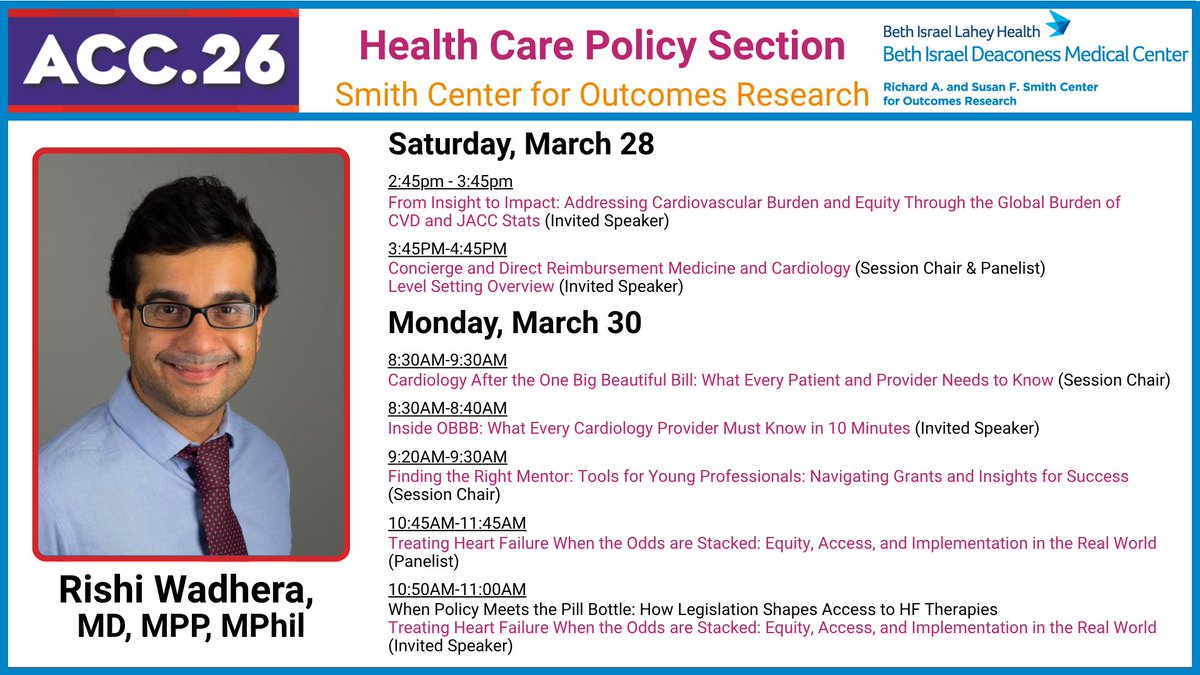 SmithBIDMC's tweet photo. Health Care Policy, Section Head @rkwadhera https://t.co/CZbm5RTwNh