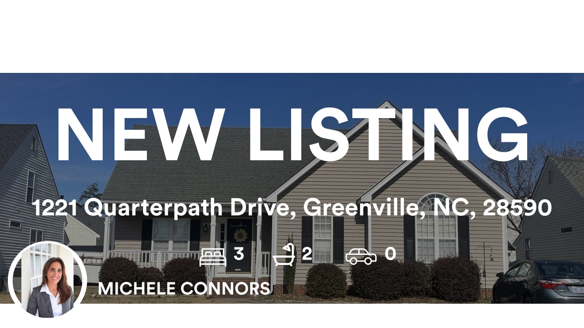 🛌 3 🛀 2
📍 1221 Quarterpath Drive, Greenville, NC, 28590

My latest listing on RateMyAgent.
NC Broker  213723
rma.reviews/ijqpw0pryyzx

...
#ratemyagent #realestate