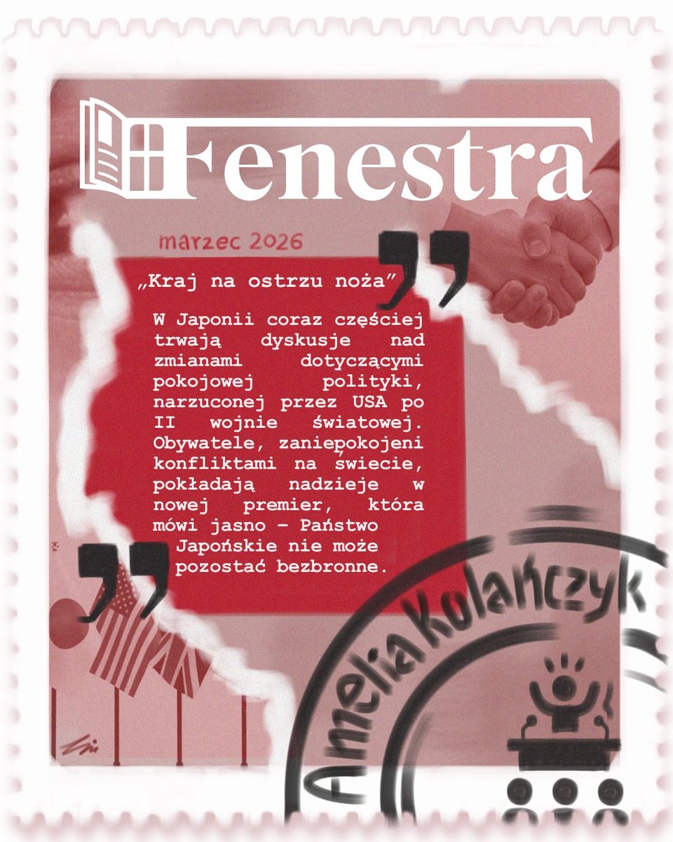 FenestraUAM's tweet photo. Jakub Baliński zgłębia genezę konfliktu na Bliskim Wschodzie wraz z jego potencjalnymi konsekwencjami.

O niepokojach dręczących mieszkańców Japonii przeczytacie w artykule Amelii Kolańczyk.

#Fenestra #gazetastudencka #polityka #USA #Iran https://t.co/8gLTqtwzV1
