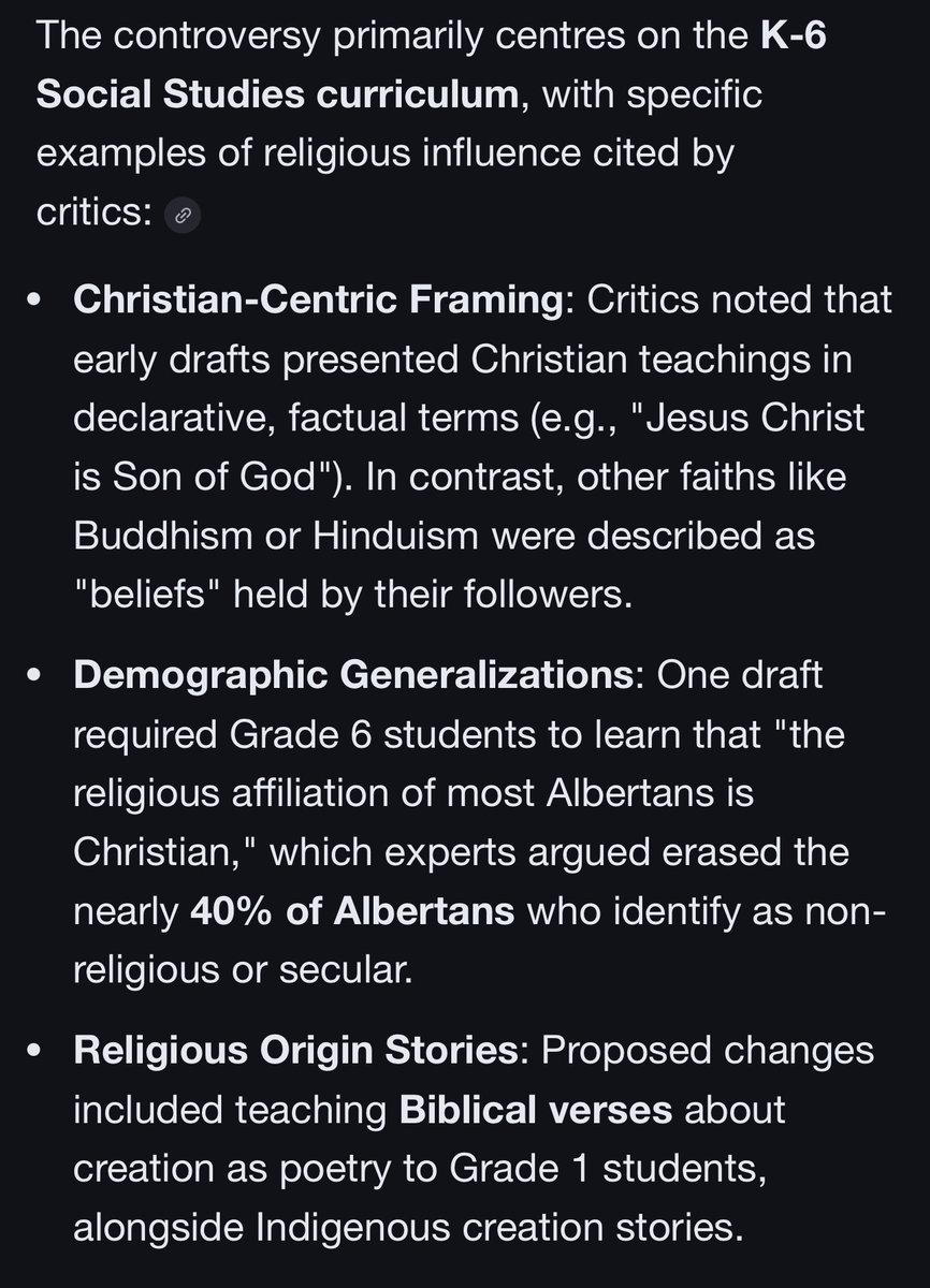fette_a's tweet photo. It’s more than just that.

The UCP are weaponizing Christianity to control healthcare and education.

Catholic healthcare clinics/hospitals refuse to provide abortion, Plan B, MAiD.

Book bans, forcing teachers to put gay or trans kids to parents, curriculum: https://t.co/8D10yGl1gH