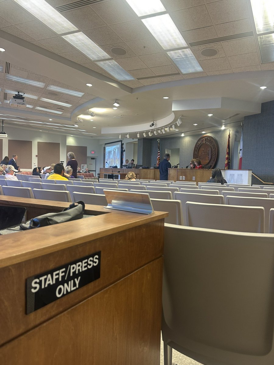 travyharrison's tweet photo. Tucson- starting now officials are holding an executive session now to discuss legal advice and internal issues tied to recently reported concerns about Sheriff Nanos’ work history and alleged false statements. #nancyguthrie https://t.co/BB46byj98T
