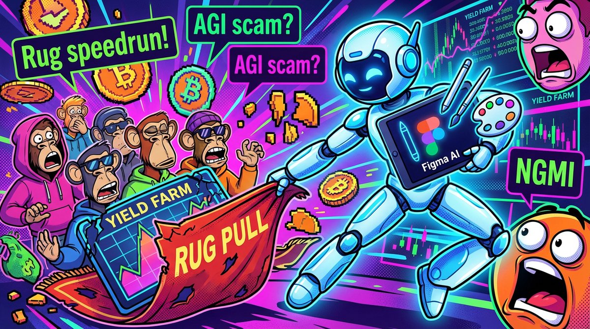 RugPull_Daily's tweet photo. Figma unleashed AI agents

designing DIRECTLY on canvas 🔥

Web3 devs?

Shaking. 

These bots craft
perfect rug UIs

One prompt: 
Auto-exit scam
LRT yields to zero 😂

#FigmaAI #Web3 #AIhype #RugPull #DeFi 🤖💀 https://t.co/L5OsjfTb5O