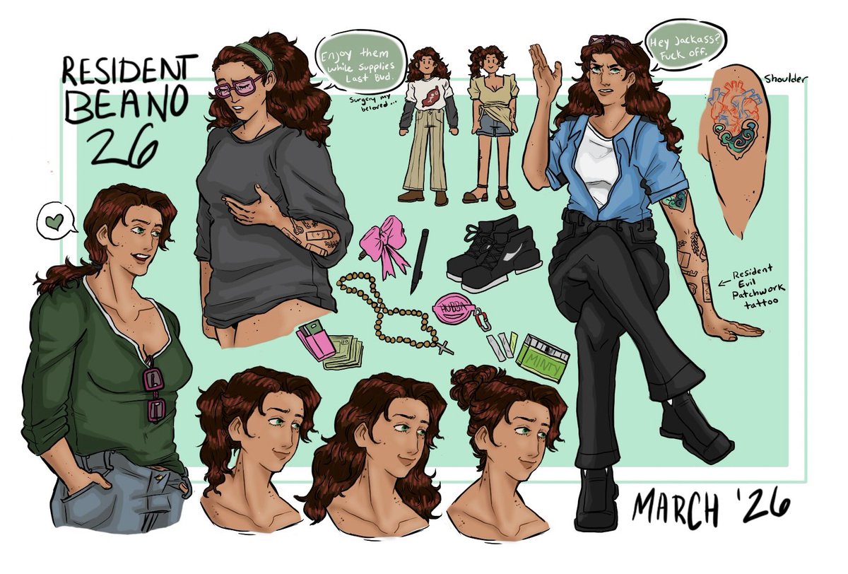 residentbeano's tweet photo. Updated artist character sheet 

#art #drawing #sketch #characterdesign #meettheartist https://t.co/6i0L4Kceat