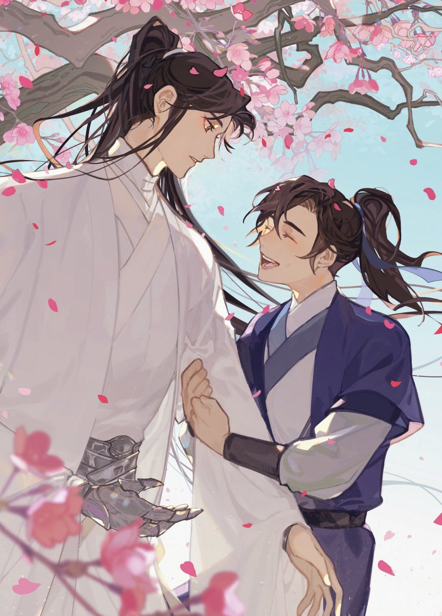 mommywanning's tweet photo. from looking up at chu wanning and choosing him as a shizun because he seemed the kindest, to towering over him and becoming someone chu wanning leans on, trusts and loves. ranwan’s journey is soso beautiful i’m emotional 🥹 https://t.co/7BN0DUfrfy