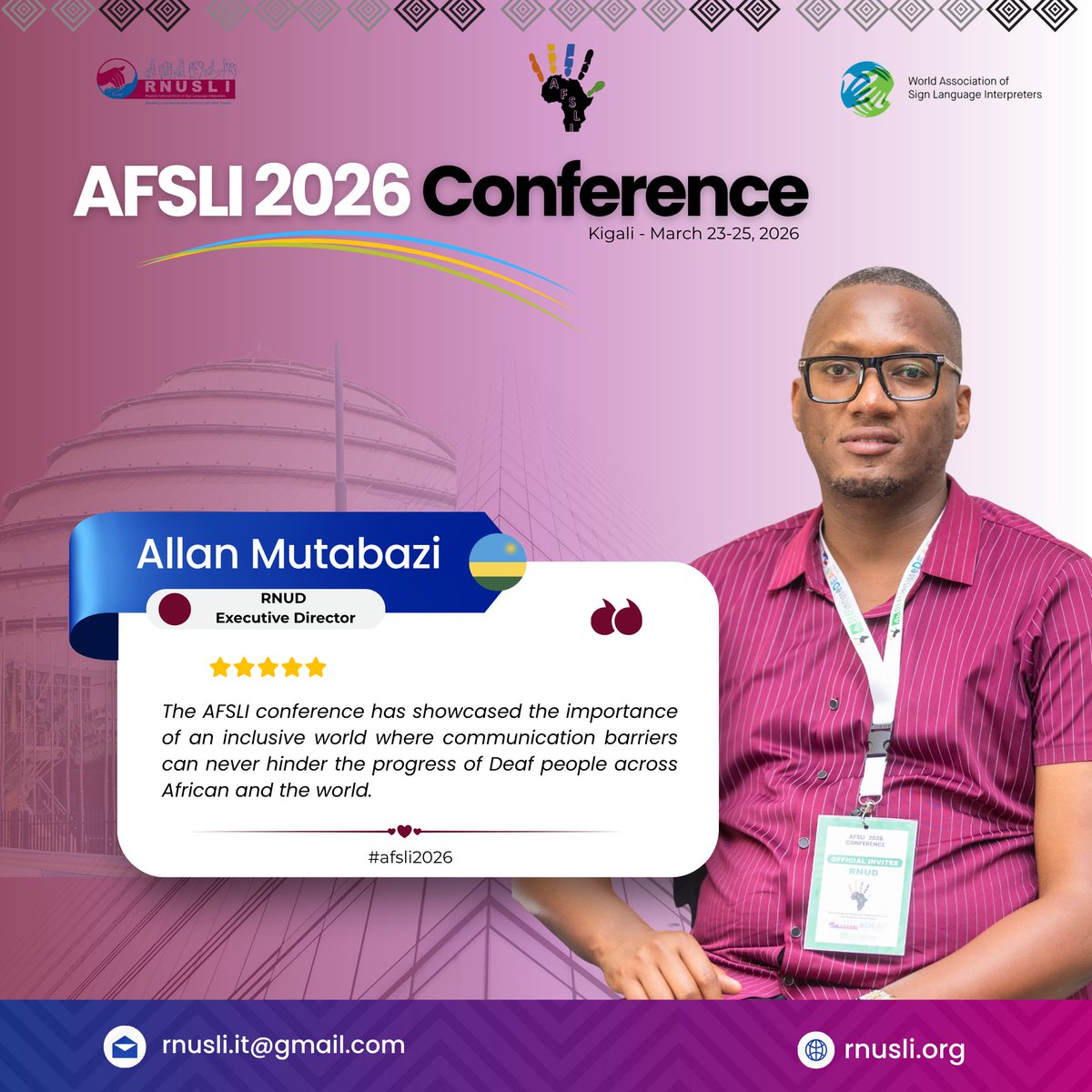 rnudeaf's tweet photo. It’s with this conference that Deaf people should step up to the platform and advocate for a their  rights for an inclusive world where no one is left behind. “Nothing for us without Sign language
@AllanMutabazi @rnuslinfo @WASLI_tweets @ncpdrwanda @nerickus2009 @NUDOR_Rw @uphls https://t.co/gNZpes9jP3