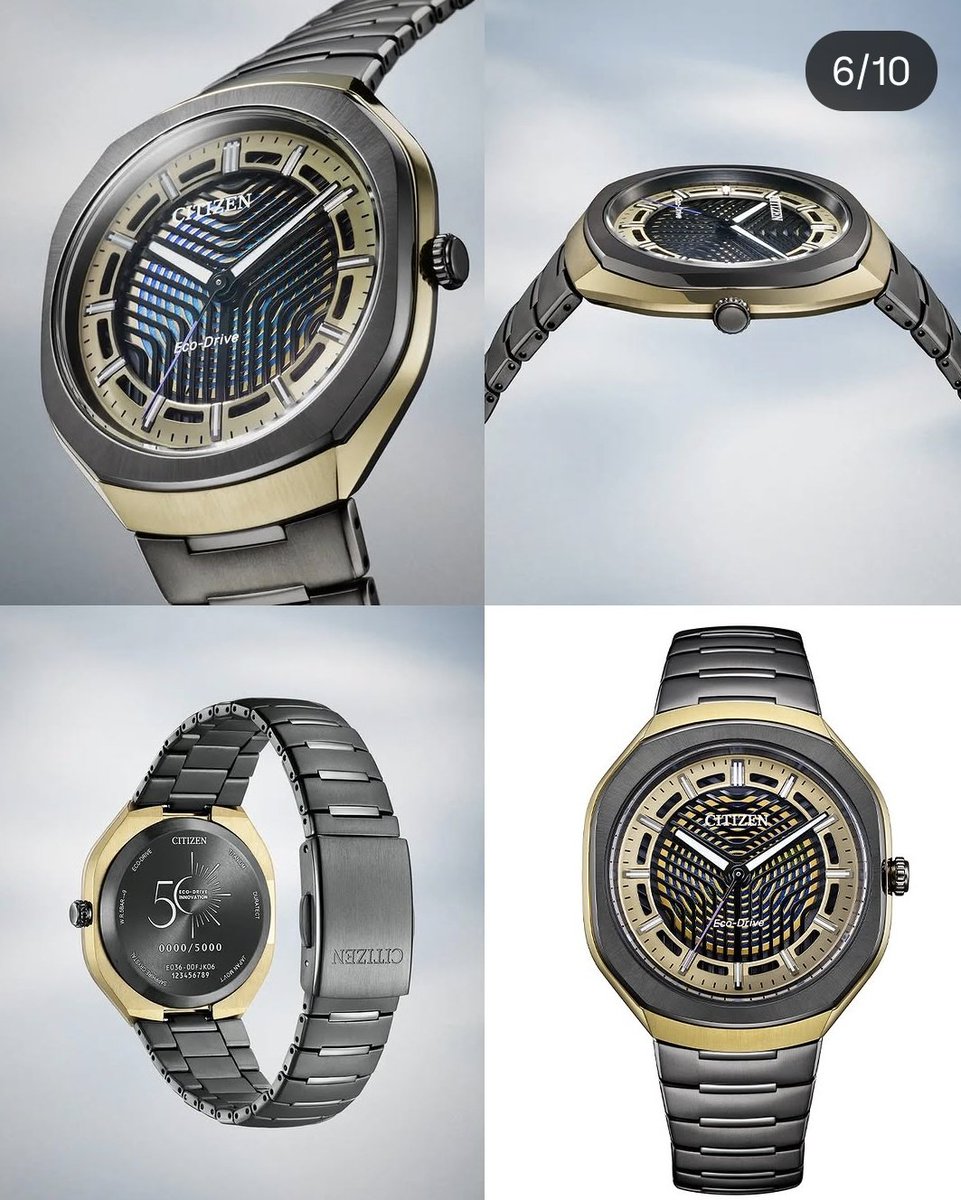 tamukun's tweet image. むぎゃー！また欲しいのが増えた。CITIZENさんやりますね！エコドライブ50周年の限定記念モデル。フォトンとな！を発 表しました。充電で365日稼働。ダイヤルがまた複数のレイヤーになっていてカッケー。スーパーチタンのケース径 39.6mm、厚さ9.9mm、各5000台の限定！
#citizenwatch #シチズン