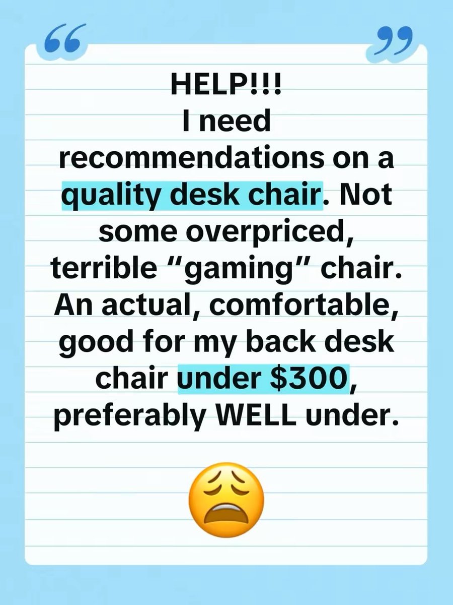 TrailTechPCs's tweet photo. Need help with a new desk chair #gaming #gamingchair #computerchair https://t.co/5Em95NtmFW