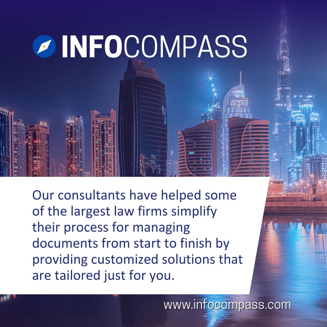 InfoCompassInc's tweet image. Our years of record management knowledge helps law firms find a solution to their document management needs.
buff.ly/BGjhD5K

#infocompass #IRM #IDM #IRMExperts #IRMImplementers #ARMA #iManage  #InfoGov #InformationGovernance #InfoSec #RecordsManagement #lawfirms #law