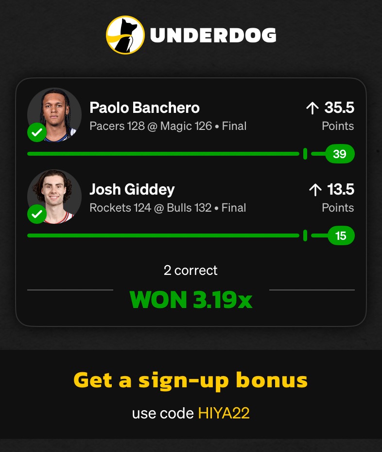 ISkippedClasses's tweet photo. @NBAPredictionEn 3 slips cashed. Live 2H is definitely the way to go with the tools. Only missed out on SGA because he got no 4th quarter run due to blowout. 1st day on my weekly free trial by the way hahaha https://t.co/g0feJ9qIFu