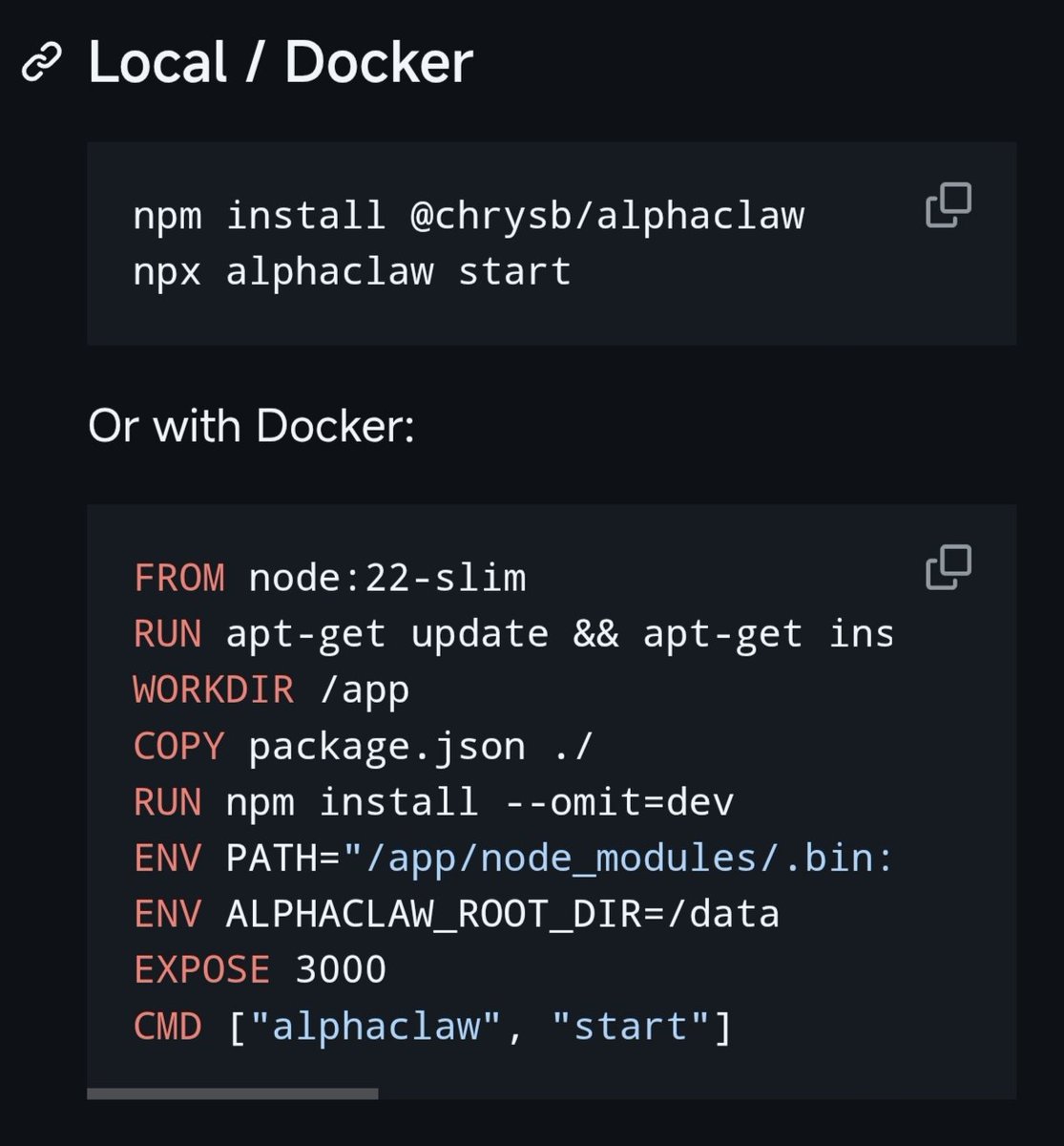 AlphaClaw tweet media