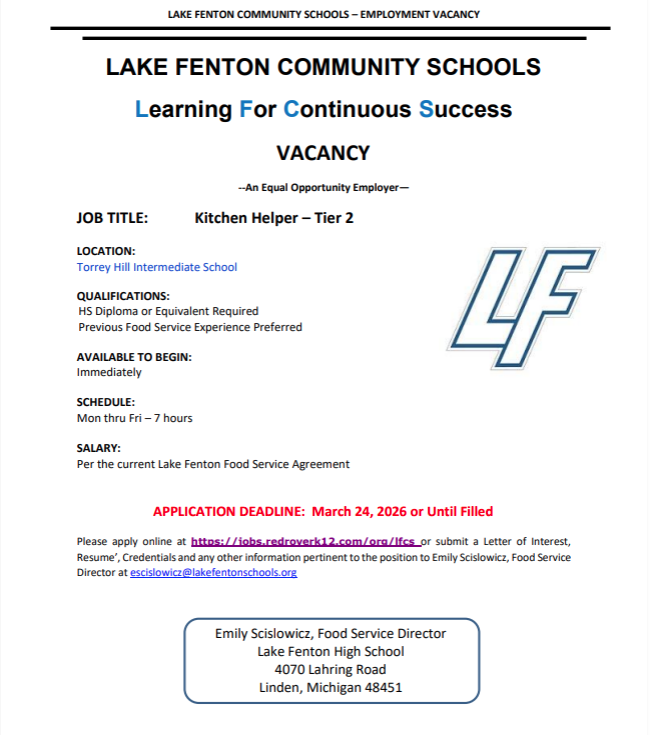 Lake Fenton Schools tweet media