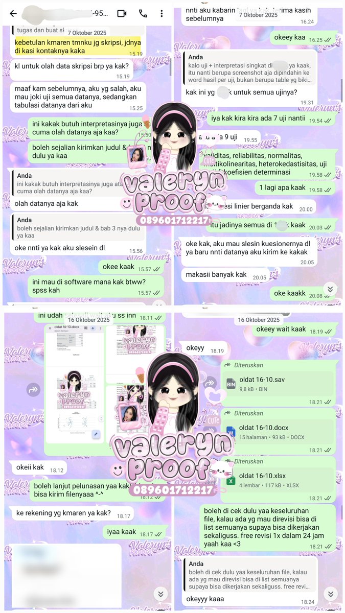 Vale ʚଓ Tutor Bimbingan & Joki Skripsi ; Olah Data tweet media