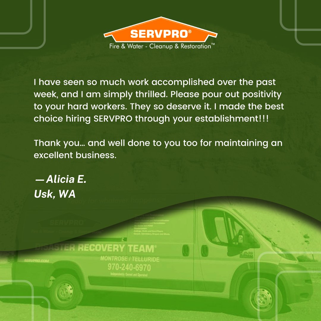 ServpronwS's tweet image. #TestimonyTuesday #SERVPRO #SERVPROSpokaneCounty