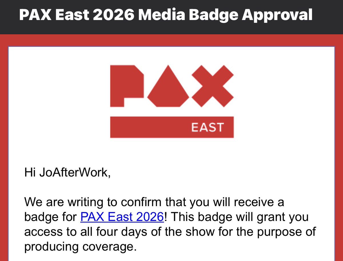JoAfterWork 🔜 PAX EAST tweet media