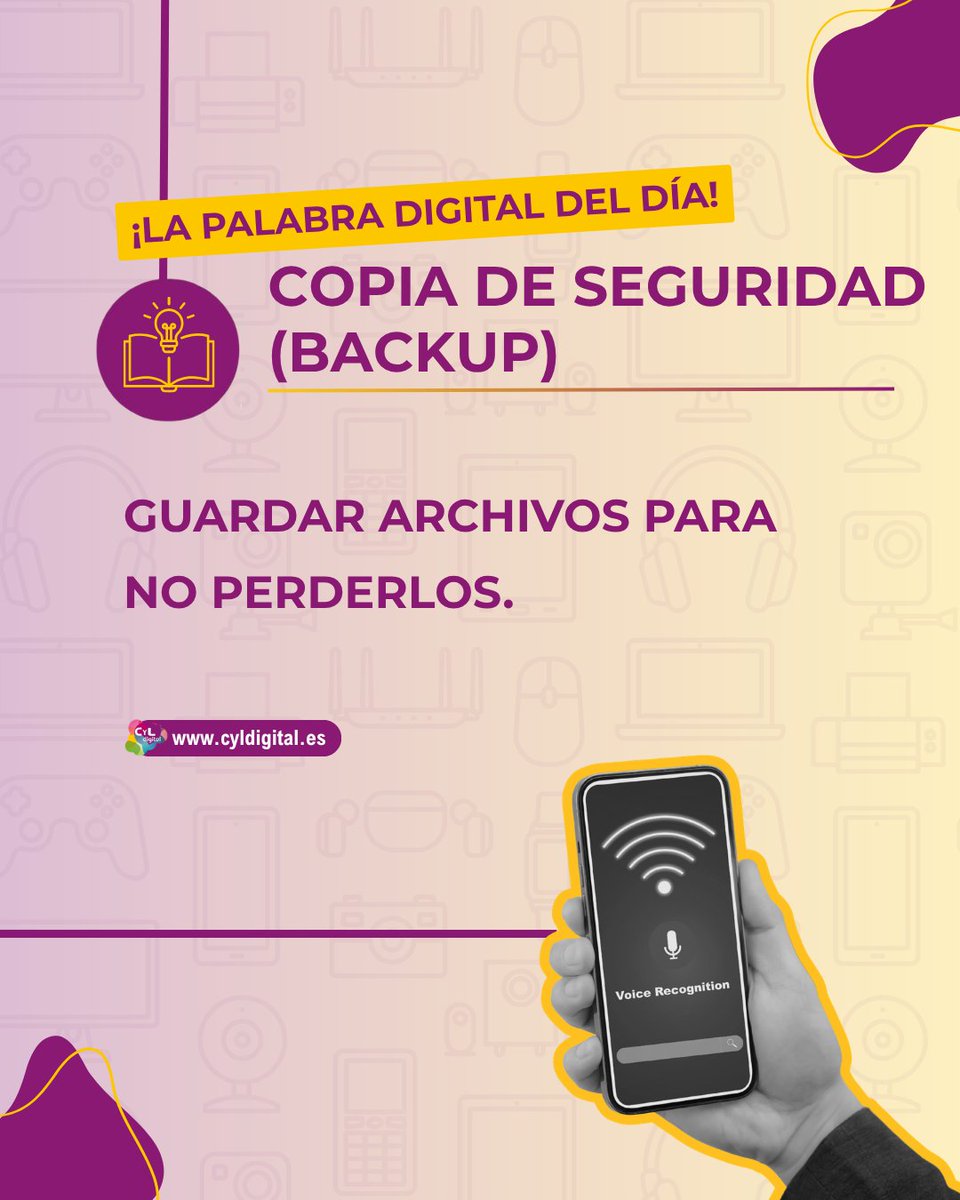 cyldigital's tweet image. 💾 Palabra digital del día: Copia de seguridad (Backup)

📂 Puedes realizar backups en la nube, discos externos o servidores, asegurando tu información importante.

👉Descubre formación digital en cyldigital.es 

#Backup #CopiaDeSeguridad #SeguridadDigital #Tecnología