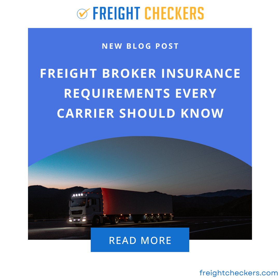 freightcheckers's tweet image. Insurance gaps cost carriers thousands. Most don't find out until it's too late.

Our latest blog covers the broker insurance requirements every carrier should verify before booking.

freightcheckers.com/blog

#FreightBroker #TruckingInsurance #FreightCheckers