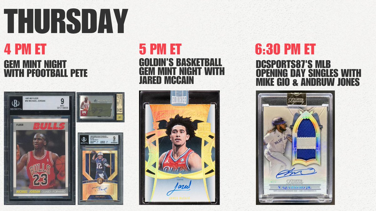 SCN_Pod's tweet photo. eBay Live’s “48 Hours of Drops” kicks off Thursday featuring livestream auctions starting at $1, rare sports cards, Pokémon drops, luxury collectibles, and appearances from stars including Andruw Jones and Jared McCain. https://t.co/iE4XbmSlfc