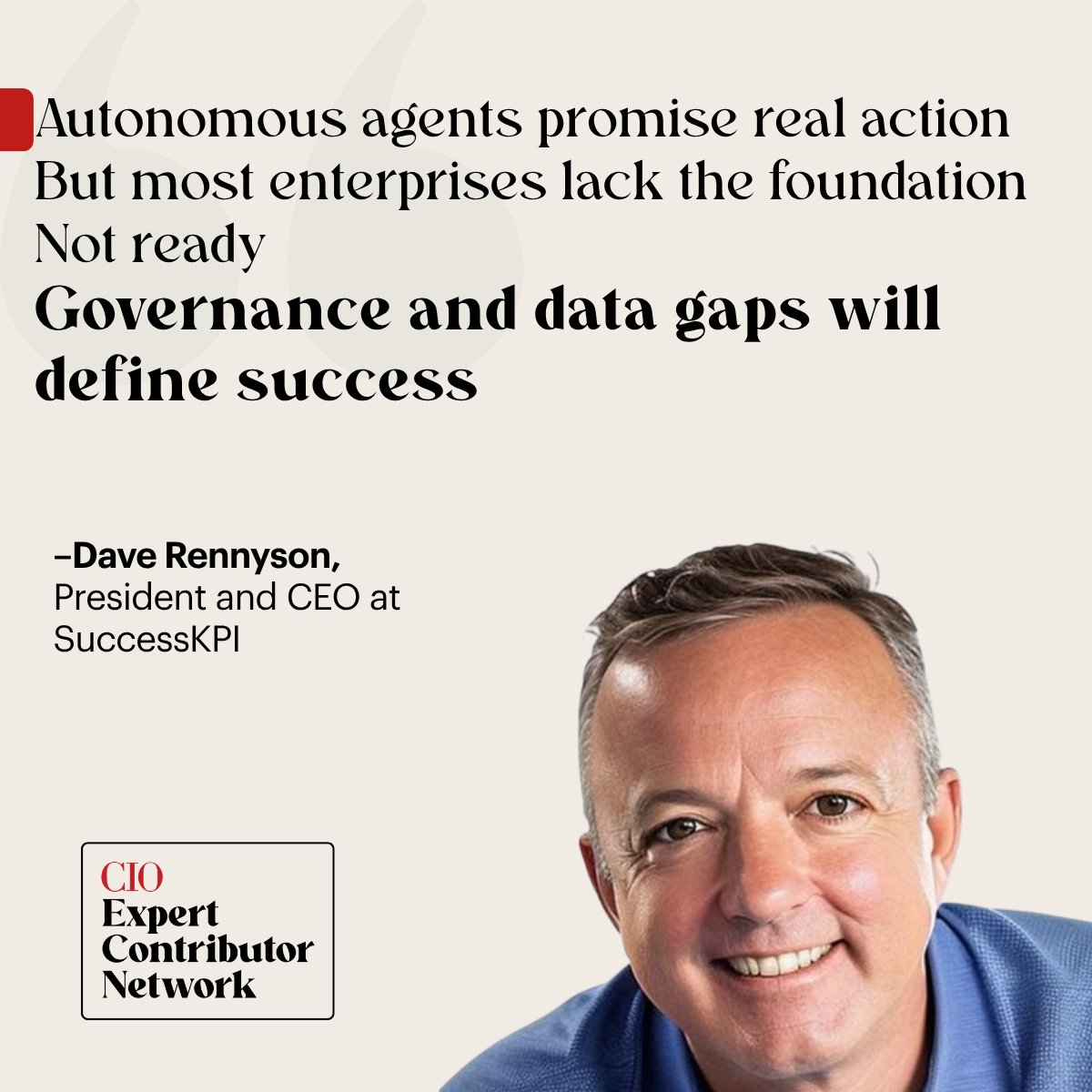 CIOonline's tweet image. Autonomous agents are moving from hype to enterprise reality. Dave Rennyson outlines what it will actually take to make them work at scale. Read more: spr.ly/6013B6ba87

#FoundryExpert #AI #CIO