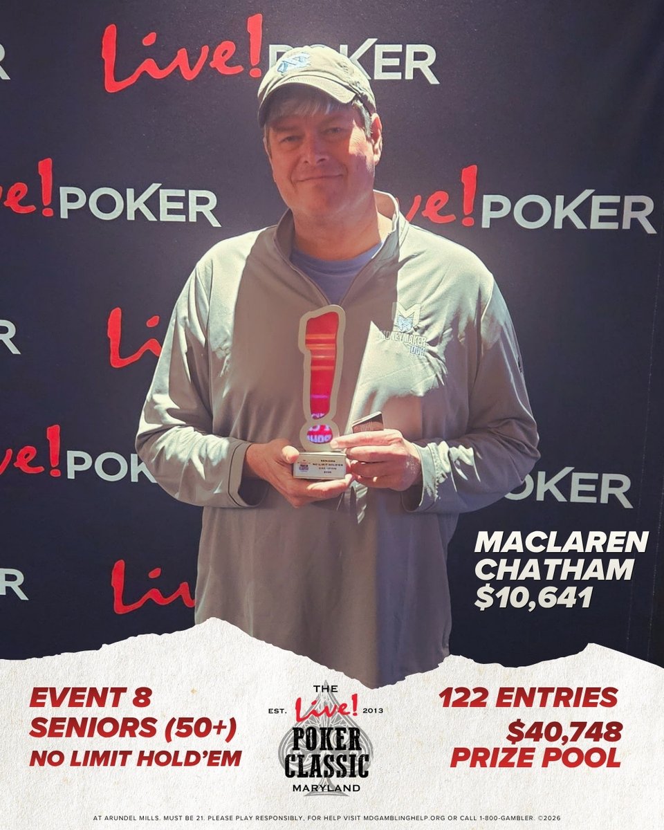 Live! Poker Room Maryland tweet media