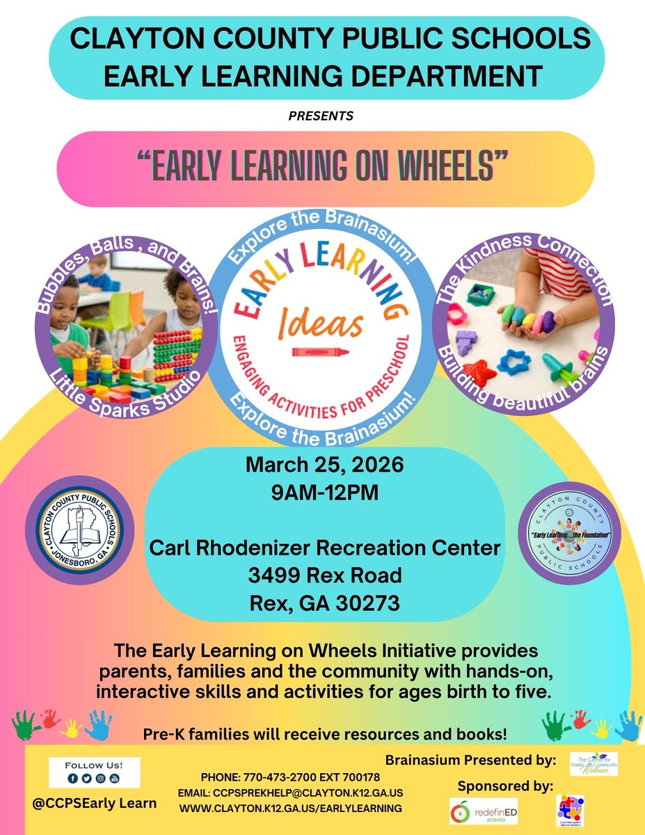 CCPSEarlyLearn's tweet photo. Hop aboard the Early Learning on Wheels for interactive learning, playful exploration, and family fun for early learners birth to five. Let’s build bright beginnings — one stop at a time! See flyers for more details! https://t.co/sAXTuQzXUz