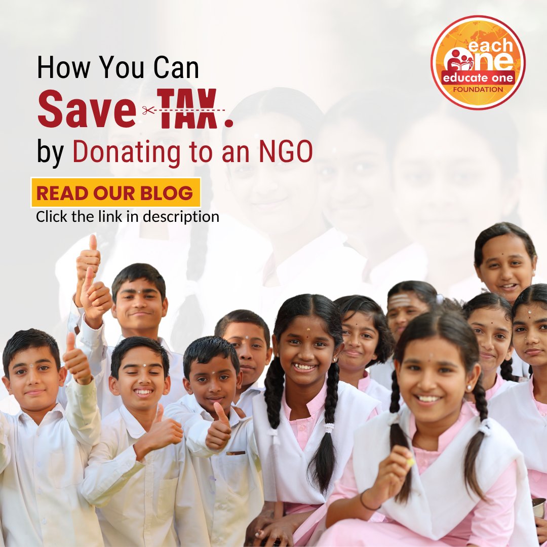Each1EducateOne's tweet image. Read our blog to understand how you can donate and save tax.

Click the link below: eachoneeducateone.org/blog/how-you-c…

#savetax #taxexemption #TaxBenefits #RuralEducation #eachoneeducateonefoundation