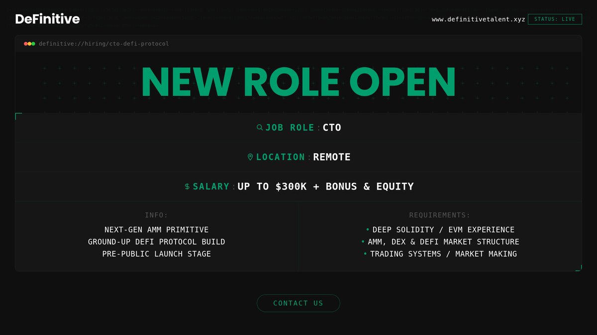 DeFinitive Talent | Hiring All Web3 Professionals tweet media