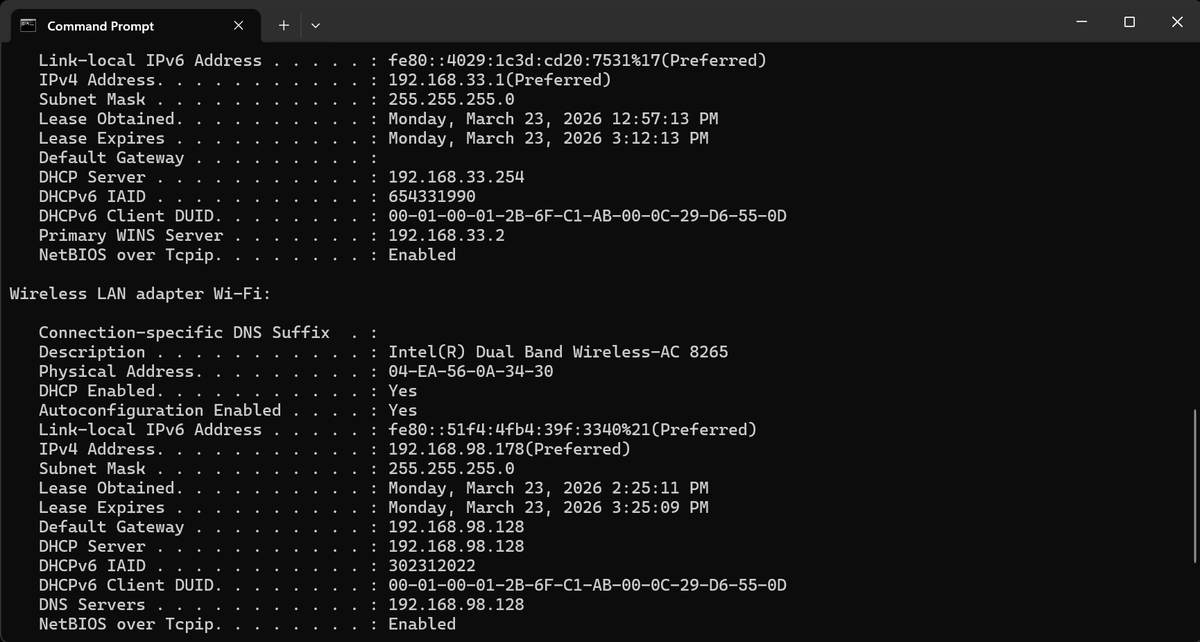 Day 1 
Learned the four basic requirement for a reliable network. 
learnt about the Hierarchical network design model. Practiced the viewing of wireless NIC information on my device.
<a href="/CiscoNetAcad/">Networking Academy</a> <a href="/bash_voice/">Salati Salis Luqman</a> <a href="/THE_CYBRARIANS/">THE CYBRARIANS</a> #the_cybrarians