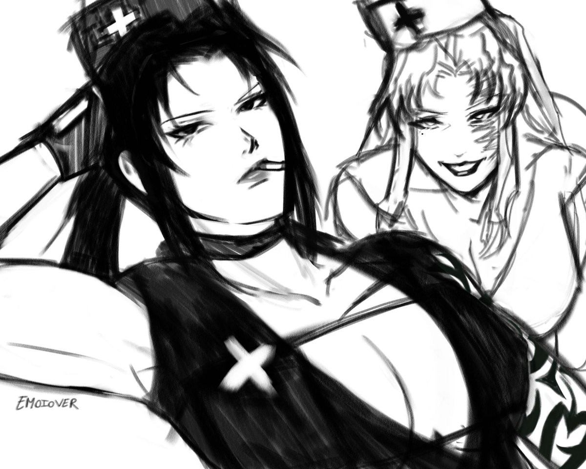 emoIover's tweet photo. Evil ass nurses Revy sketch
+bonus for subs https://t.co/zSsqHzbk9p