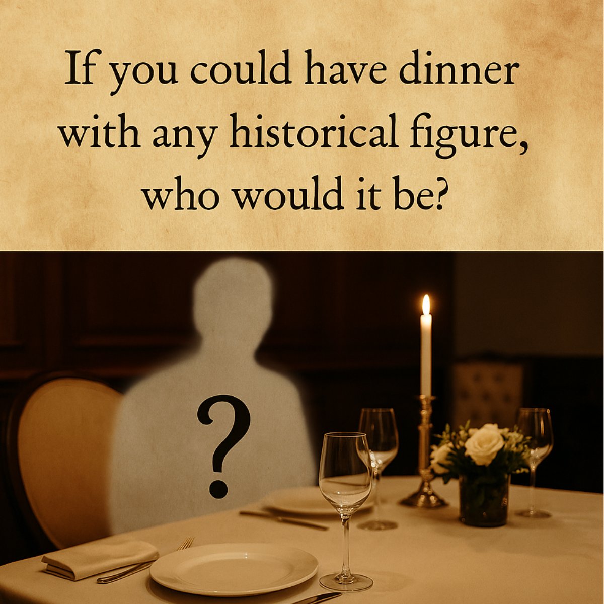 CampaignSh98880's tweet image. If you had the chance to dine with any historical figure, who would you choose? Tell us your pick! #HistoricalFigure #DreamDinner #ConversationStarter