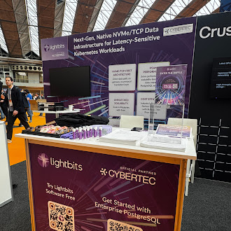 LightbitsLabs's tweet photo. Lightbits Labs and CYBERTEC are joining forces at KubeCon + CloudNativeCon Europe this week. 
📍 Where to find us: KubeCon Europe | Amsterdam | Stand 895
Book a product demo now👉 https://t.co/c3ZrBjbGFg

#KubeCon #PostgreSQL #NVMeOverTCP #Kubernetes #Lightbits #CYBERTEC https://t.co/VUKOOxAFQy