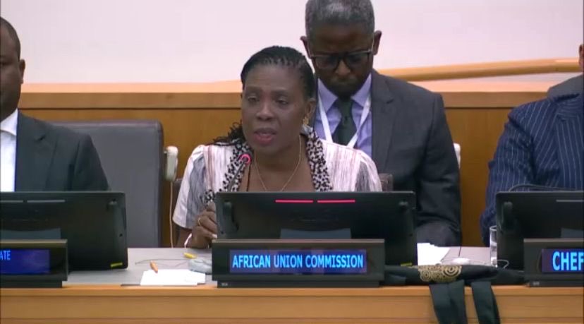 AfricanUnionUN's tweet photo. “Today, as we gather to remember and to honour those ancestors, we do so not merely as an act of commemoration, but as an act of reckoning and repair. We come as representatives of a continent and a diaspora united in the pursuit of justice—justice that has been deferred for centuries, but which can no longer be denied […] 

Our African Union Assembly has now extended the 2025 Theme of the Year into a Decade of Justice for Africans and People of African Descent through Reparations, covering 2026 to 2035. This is not symbolic; it is operational. It means sustained funding for expert mechanisms, integration of reparations into national
policies and school curricula, diplomatic engagement at the United Nations, and closer coordination with African diaspora communities worldwide.

The Assembly has also designated 30 November as the African Day of African Martyrs and Victims of
the Transatlantic Slave Trade, Colonisation, and Apartheid, ensuring that we honour our ancestors not once, but annually, and that each generation inherits the responsibility to continue the struggle. I call for a commemoration at our site here every year on that date."

-H.E. Amma Twum-Amoah (@amma_twumamoah), Commissioner for #HHSD-AUC, on behalf of H.E Mahmoud Ali Youssouf, Chairperson of the #AUC, at the High-Level Special Event on Reparatory #Justice for the Trafficking of Enslaved Africans and the Racialized Chattel #Enslavement of Africans
held @UN for remembrance of the TransAtlantic Slave-trade, in the presence of H. E John Dramani Mahama, President of Ghana 🇬🇭 and the #AU Champion for reparatory justice for Africans and people of African descent.

#DayofRemembrance #HumanRights #Agenda2063 #Agenda2030