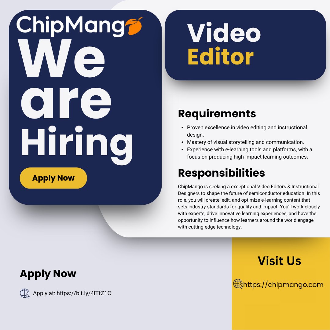 robert_thas's tweet photo. #Hiring Video Editor &amp; Instructional Designer (E‑Learning). Apply Now: https://t.co/HPqOTxt2sD https://t.co/Pm42h5gRfN
