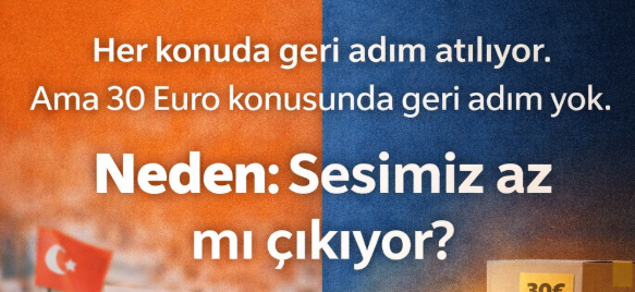Her konuda geri adım atılıyor.

Ama

30 Euro konusunda geri adım yok.

Neden: Sesimiz az mı çıkıyor?