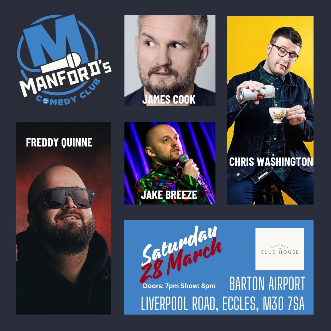 ManfordsComedy's tweet photo. North or South? Eccles or Southampton?! Two wonderful shows heading your way this weekend with all-star line-ups to entertain you!
Tickets: https://t.co/N2VywBwhNT https://t.co/UmmoIPBN0m