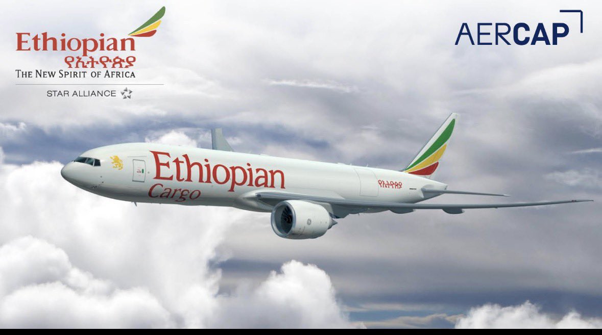 Gate7aviation's tweet photo. Ethiopian a signé un contrat de location avec #AerCap pour 2 #Boeing 777-300ERSF convertis en cargo. Ces appareils seront les premiers du type à opérer en Afrique 🌍🇪🇹 Les livraisons sont prévues pour le 2eme trimestre 2028. #EthiopianAirlines https://t.co/6lr02WN8Oh