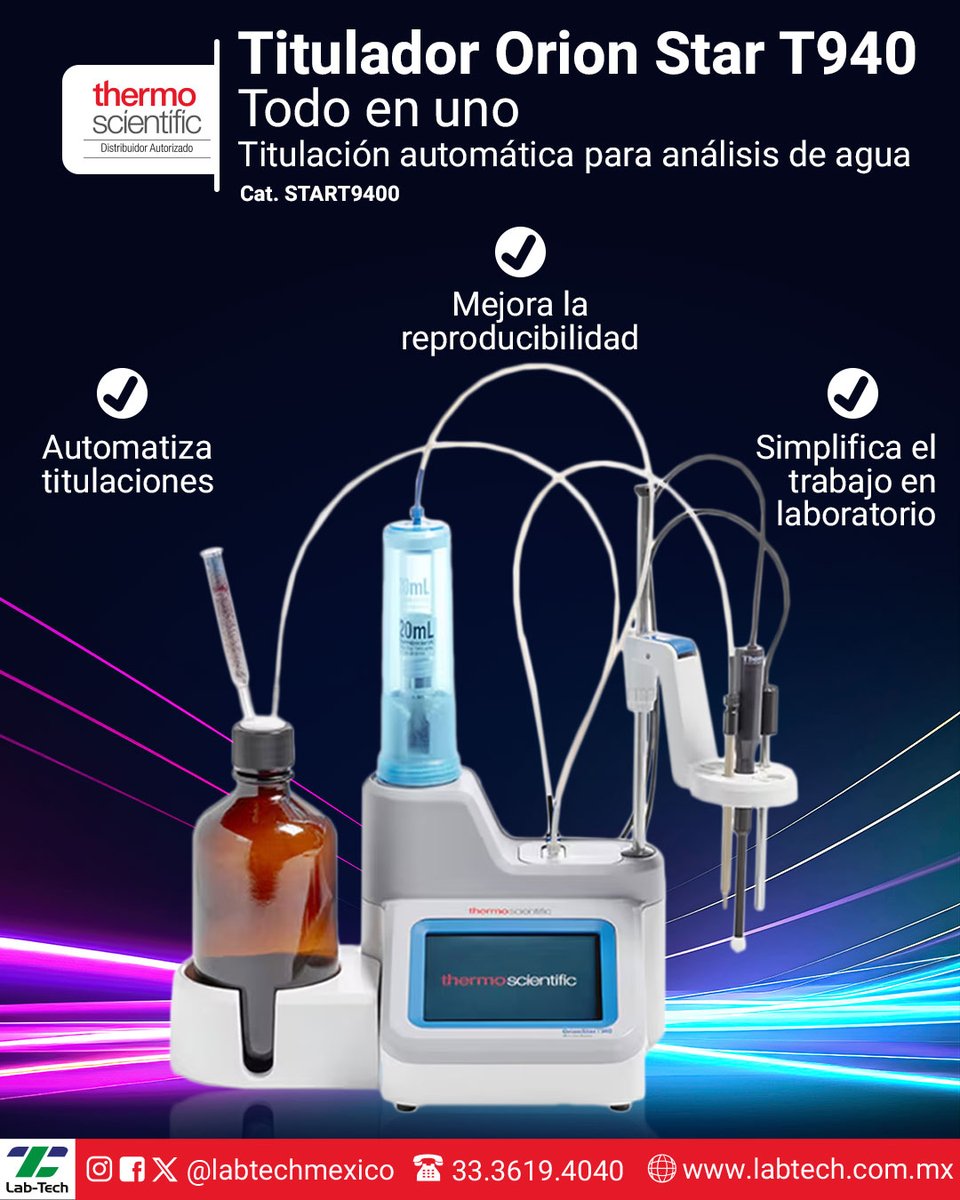 LabTechMexico's tweet photo. ⚗️ Medición multiparámetro confiable en un solo equipo.

Conoce el Orion Star T940 de Thermo Scientific.

🌐 https://t.co/2QuLBUm6nV

📩 Solicita información

#ThermoScientific #Laboratorio #Multiparámetro https://t.co/8v02qhKvcM