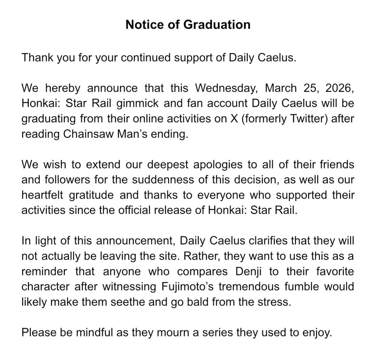 Daily Caelus tweet media