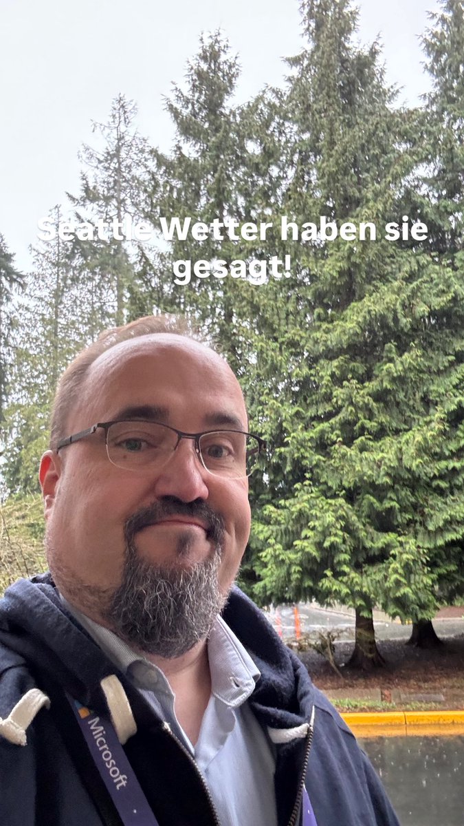 TKarafilov's tweet photo. Heute Regen in Redmond beim #MVPSummit 2026 - freue mich auf die Keynote! https://t.co/yRj7eVpq38